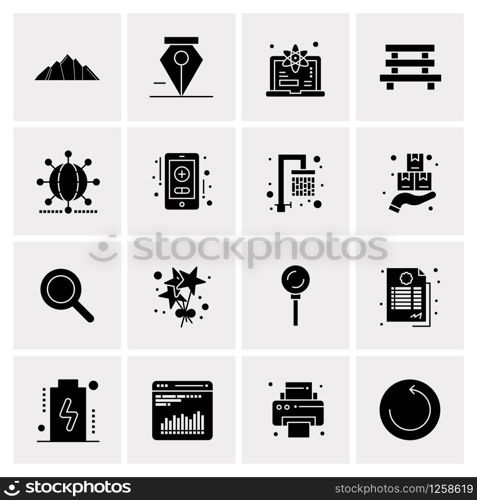 16 Universal Business Icons Vector. Creative Icon Illustration to use in web and Mobile Related project.