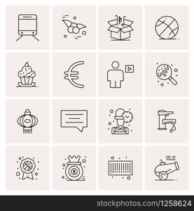 16 Universal Business Icons Vector. Creative Icon Illustration to use in web and Mobile Related project.