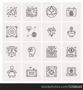 16 Universal Business Icons Vector. Creative Icon Illustration to use in web and Mobile Related project.