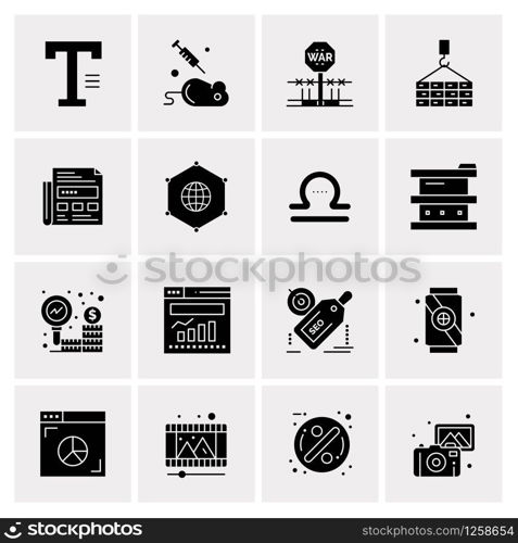 16 Universal Business Icons Vector. Creative Icon Illustration to use in web and Mobile Related project.