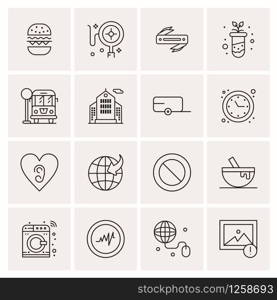 16 Universal Business Icons Vector. Creative Icon Illustration to use in web and Mobile Related project.