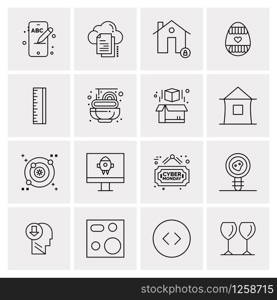 16 Universal Business Icons Vector. Creative Icon Illustration to use in web and Mobile Related project.