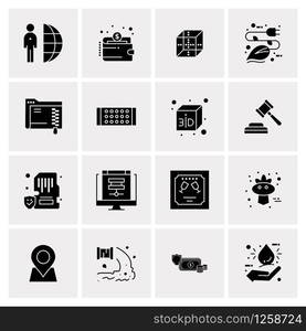 16 Universal Business Icons Vector. Creative Icon Illustration to use in web and Mobile Related project.