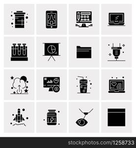 16 Universal Business Icons Vector. Creative Icon Illustration to use in web and Mobile Related project.