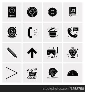 16 Universal Business Icons Vector. Creative Icon Illustration to use in web and Mobile Related project.