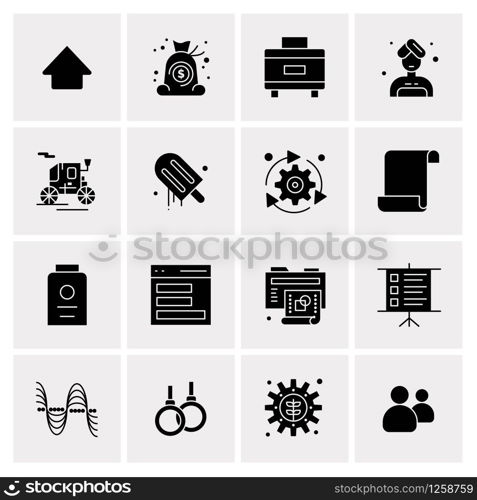 16 Universal Business Icons Vector. Creative Icon Illustration to use in web and Mobile Related project.