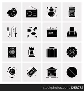 16 Universal Business Icons Vector. Creative Icon Illustration to use in web and Mobile Related project.