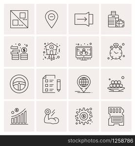 16 Universal Business Icons Vector. Creative Icon Illustration to use in web and Mobile Related project.