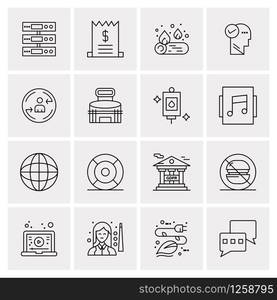 16 Universal Business Icons Vector. Creative Icon Illustration to use in web and Mobile Related project.