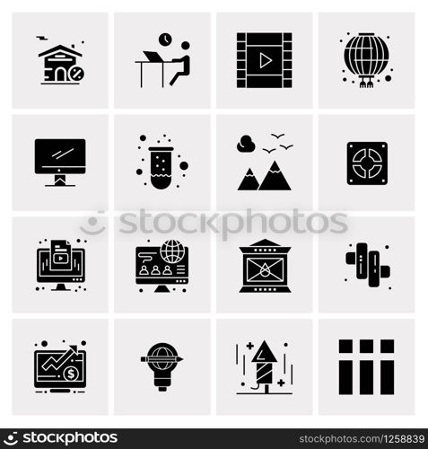 16 Universal Business Icons Vector. Creative Icon Illustration to use in web and Mobile Related project.