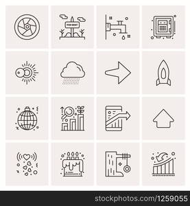 16 Universal Business Icons Vector. Creative Icon Illustration to use in web and Mobile Related project.