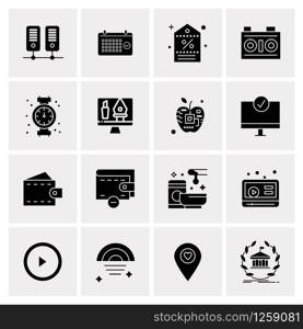 16 Universal Business Icons Vector. Creative Icon Illustration to use in web and Mobile Related project.