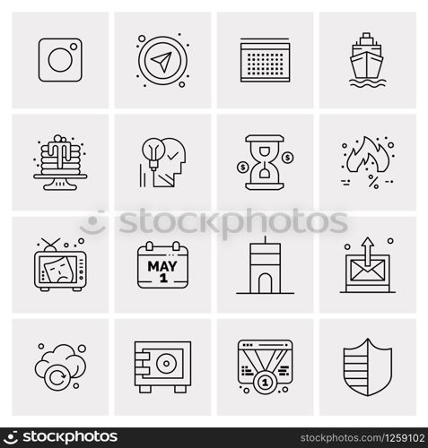 16 Universal Business Icons Vector. Creative Icon Illustration to use in web and Mobile Related project.