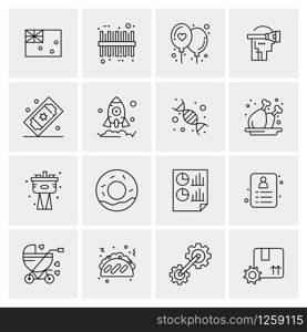 16 Universal Business Icons Vector. Creative Icon Illustration to use in web and Mobile Related project.