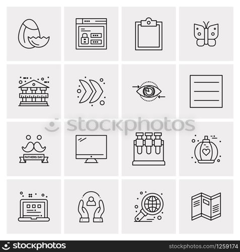 16 Universal Business Icons Vector. Creative Icon Illustration to use in web and Mobile Related project.