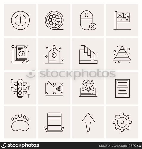 16 Universal Business Icons Vector. Creative Icon Illustration to use in web and Mobile Related project.