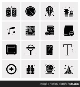 16 Universal Business Icons Vector. Creative Icon Illustration to use in web and Mobile Related project.