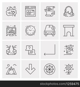 16 Universal Business Icons Vector. Creative Icon Illustration to use in web and Mobile Related project.