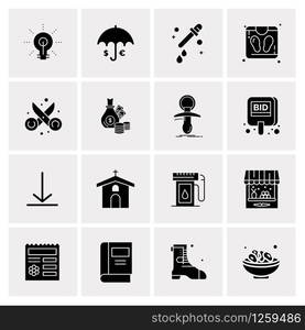 16 Universal Business Icons Vector. Creative Icon Illustration to use in web and Mobile Related project.