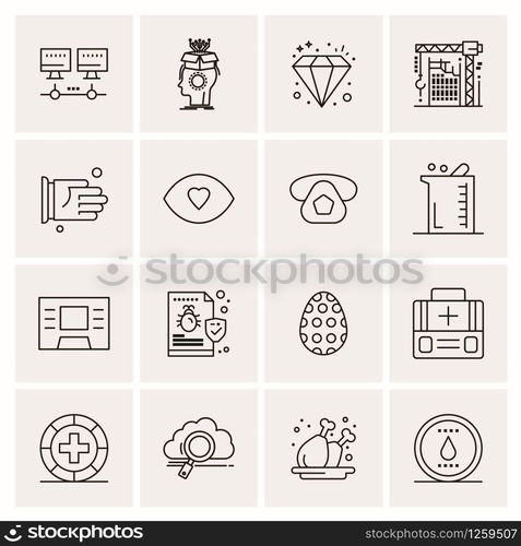 16 Universal Business Icons Vector. Creative Icon Illustration to use in web and Mobile Related project.