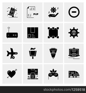 16 Universal Business Icons Vector. Creative Icon Illustration to use in web and Mobile Related project.