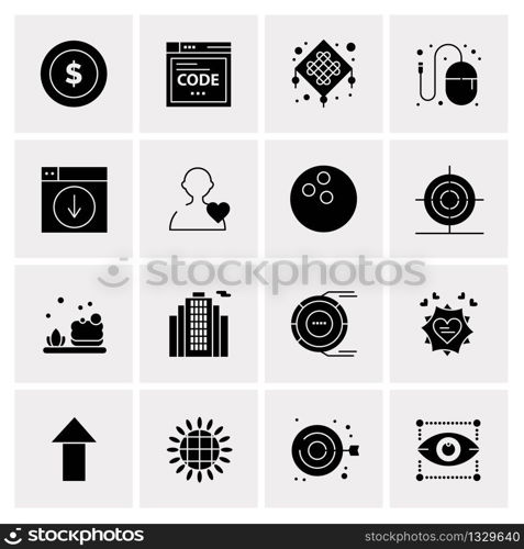 16 Universal Business Icons Vector. Creative Icon Illustration to use in web and Mobile Related project.