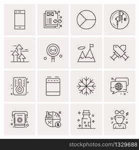 16 Universal Business Icons Vector. Creative Icon Illustration to use in web and Mobile Related project.