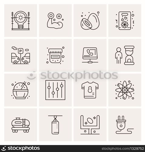 16 Universal Business Icons Vector. Creative Icon Illustration to use in web and Mobile Related project.