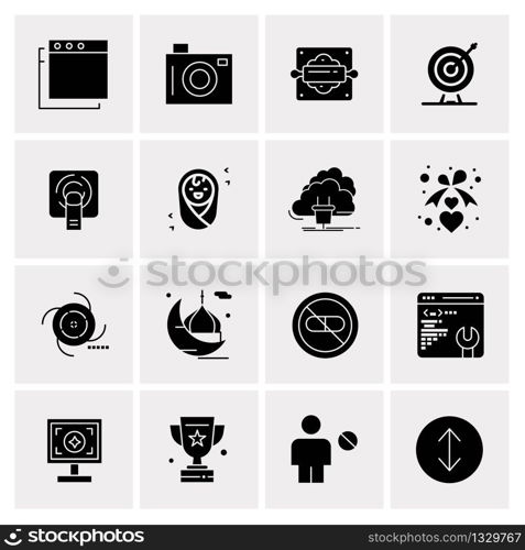 16 Universal Business Icons Vector. Creative Icon Illustration to use in web and Mobile Related project.