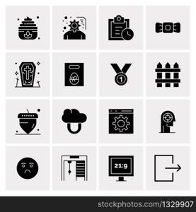 16 Universal Business Icons Vector. Creative Icon Illustration to use in web and Mobile Related project.