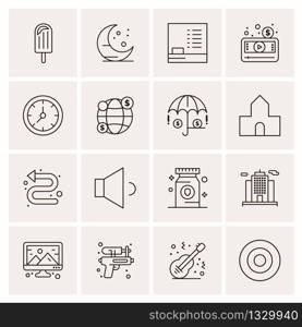 16 Universal Business Icons Vector. Creative Icon Illustration to use in web and Mobile Related project.