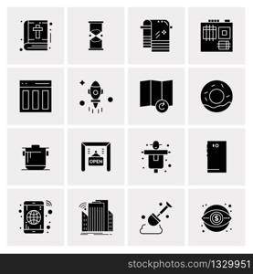 16 Universal Business Icons Vector. Creative Icon Illustration to use in web and Mobile Related project.