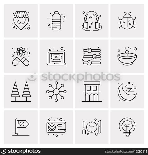 16 Universal Business Icons Vector. Creative Icon Illustration to use in web and Mobile Related project.