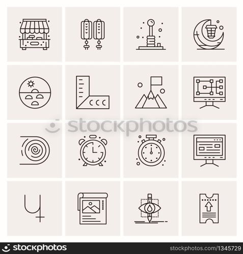 16 Universal Business Icons Vector. Creative Icon Illustration to use in web and Mobile Related project.