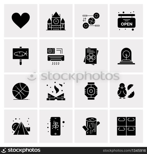 16 Universal Business Icons Vector. Creative Icon Illustration to use in web and Mobile Related project.