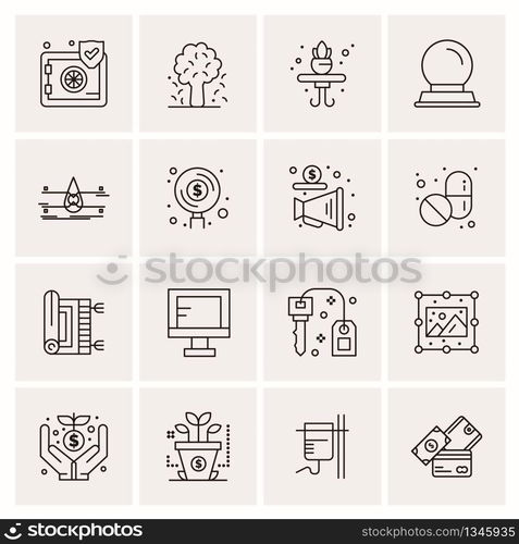 16 Universal Business Icons Vector. Creative Icon Illustration to use in web and Mobile Related project.