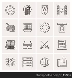 16 Universal Business Icons Vector. Creative Icon Illustration to use in web and Mobile Related project.