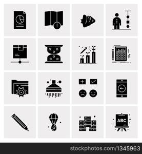 16 Universal Business Icons Vector. Creative Icon Illustration to use in web and Mobile Related project.