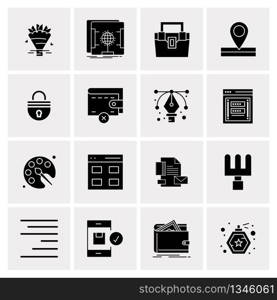 16 Universal Business Icons Vector. Creative Icon Illustration to use in web and Mobile Related project.