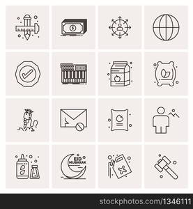 16 Universal Business Icons Vector. Creative Icon Illustration to use in web and Mobile Related project.