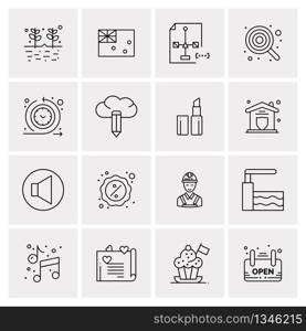 16 Universal Business Icons Vector. Creative Icon Illustration to use in web and Mobile Related project.