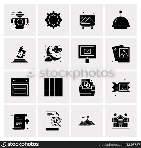 16 Universal Business Icons Vector. Creative Icon Illustration to use in web and Mobile Related project.