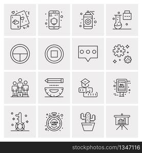 16 Universal Business Icons Vector. Creative Icon Illustration to use in web and Mobile Related project.