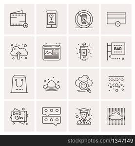 16 Universal Business Icons Vector. Creative Icon Illustration to use in web and Mobile Related project.