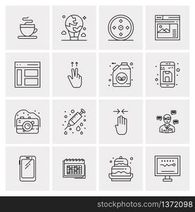 16 Universal Business Icons Vector. Creative Icon Illustration to use in web and Mobile Related project.