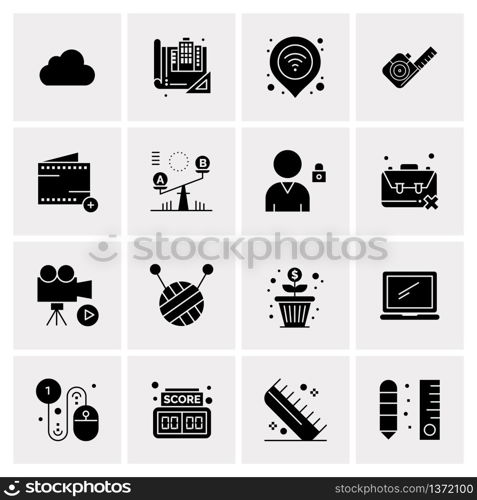 16 Universal Business Icons Vector. Creative Icon Illustration to use in web and Mobile Related project.