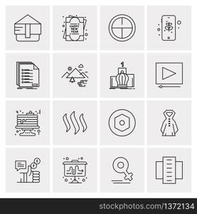 16 Universal Business Icons Vector. Creative Icon Illustration to use in web and Mobile Related project.