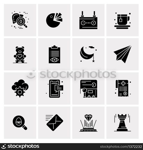 16 Universal Business Icons Vector. Creative Icon Illustration to use in web and Mobile Related project.