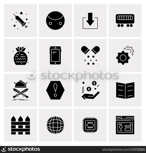 16 Universal Business Icons Vector. Creative Icon Illustration to use in web and Mobile Related project.