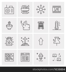 16 Universal Business Icons Vector. Creative Icon Illustration to use in web and Mobile Related project.